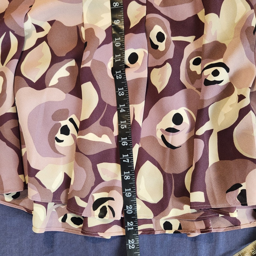 Ann Taylor Loft Floral Pleated Swing Skirt Preppy Size 6 - Picture 11 of 14